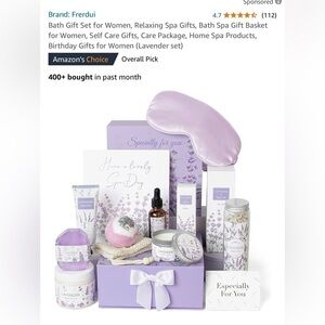 Birthday Gift Box for Women/Unique Idea/Birthday/Basket/Spa Present💜 lavender